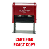 Certified Exact Copy Self Inking Rubber Stamp