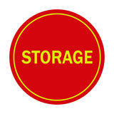 Red / Yellow Signs ByLITA Circle Storage Sign