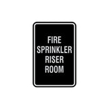 Portrait Round Fire Sprinkler Riser Room Sign