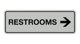 Signs ByLITA Standard RESTROOM (RIGHT ARROW) Sign