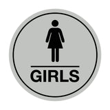 Signs ByLITA Circle Girls (female bathroom icon) Sign