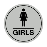 Signs ByLITA Circle Girls (female bathroom icon) Sign