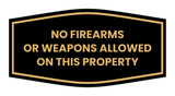 Fancy No Firearms or Weapons Allowed on this Property Wall or Door Sign