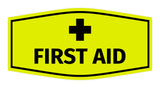 Signs ByLITA Fancy First Aid Sign with Adhesive Tape, Mounts On Any Surface, Weather Resistant, Indoor/Outdoor Use