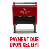 PAYMENT DUE UPON RECEIPT Self Inking Rubber Stamp