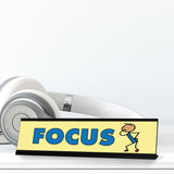 Focus Stick, People Desk Sign, Novelty Nameplate (2 x 8")