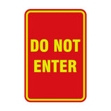 Portrait Round Do Not Enter Sign