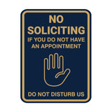 Portrait Round No Soliciting If You Do Not Have An Appointment Do Not Disturb Us Wall or Door Sign