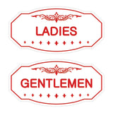 Victorian Ladies And Gents Sign Set