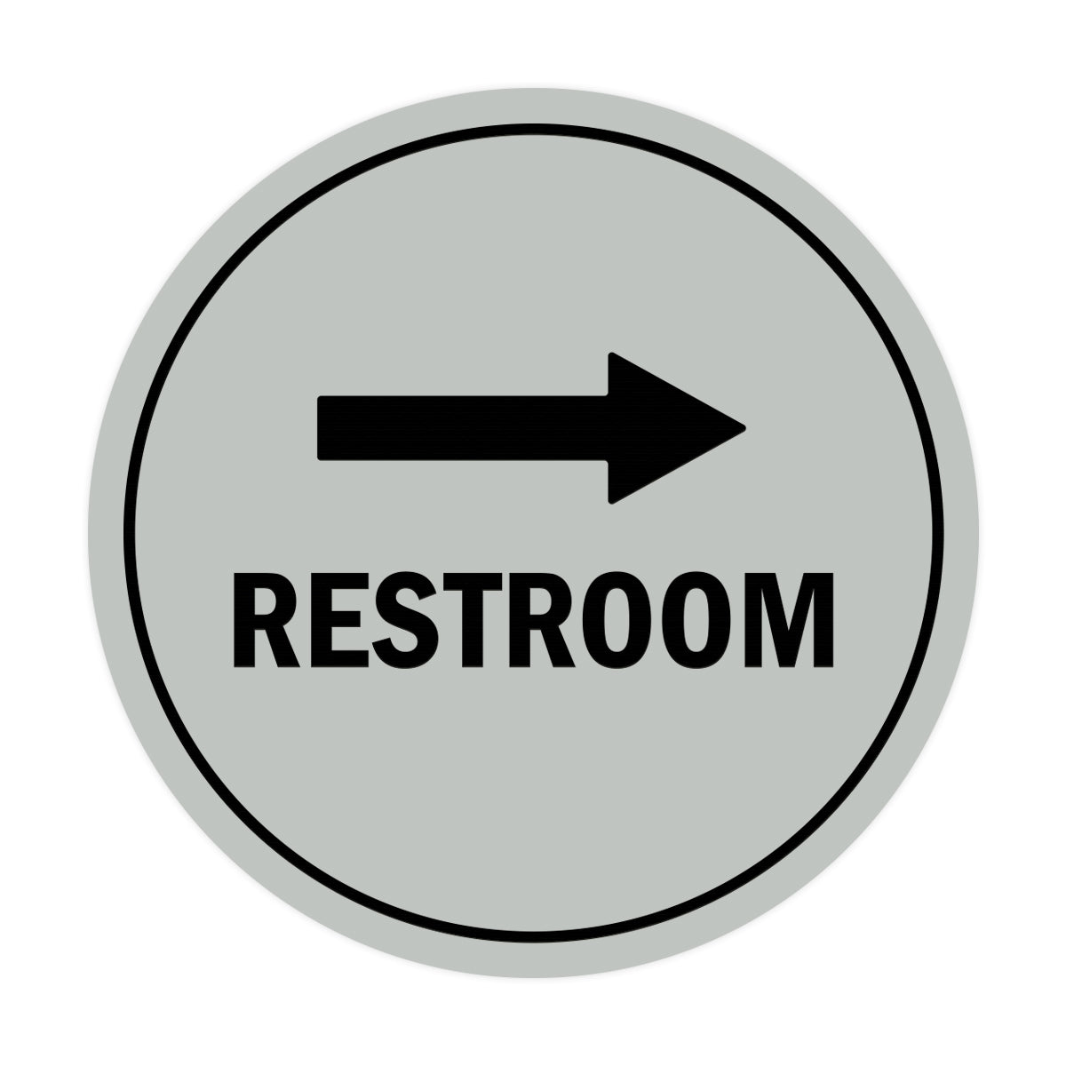 Restroom Sign Male Female Right Arrow Safety Business Sign