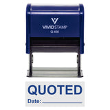 Quoted With Date Line Self-Inking Office Rubber Stamp