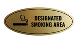 Signs ByLITA Oval Designated Smoking Area Sign