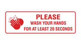 Signs ByLITA Standard Please Wash Your Hands For At Least 20 Seconds Sign