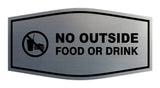 Fancy No Outside Food or Drink Sign