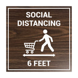 Signs ByLITA Square Social Distancing 6 Feet Sign