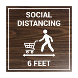 Signs ByLITA Square Social Distancing 6 Feet Sign