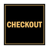 Signs ByLITA Square Checkout Sign with Adhesive Tape, Mounts On Any Surface, Weather Resistant, Indoor/Outdoor Use