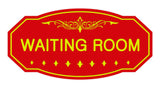 Red / Yellow  Victorian Waiting Room Sign