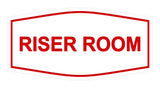 White / Red Signs ByLITA Fancy Riser Room Sign