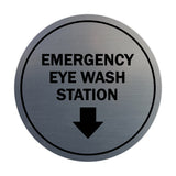 Signs ByLITA Circle Emergency Eye Wash Station Sign with Adhesive Tape, Mounts On Any Surface, Weather Resistant, Indoor/Outdoor Use