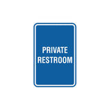 Portrait Round Private Restroom Sign