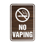 Portrait Round No Vaping Sign