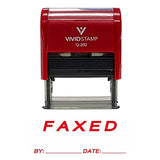 Faxed By Date Self Inking Rubber Stamp