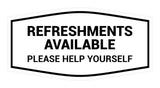 Fancy Refreshments Available Please Help Yourself Wall or Door Sign