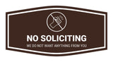 Fancy No Soliciting We Do Not Want Anything From You Wall or Door Sign