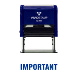 Important Self Inking Rubber Stamp
