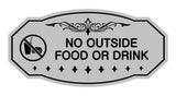 Victorian No Outside Food Or Drink Sign