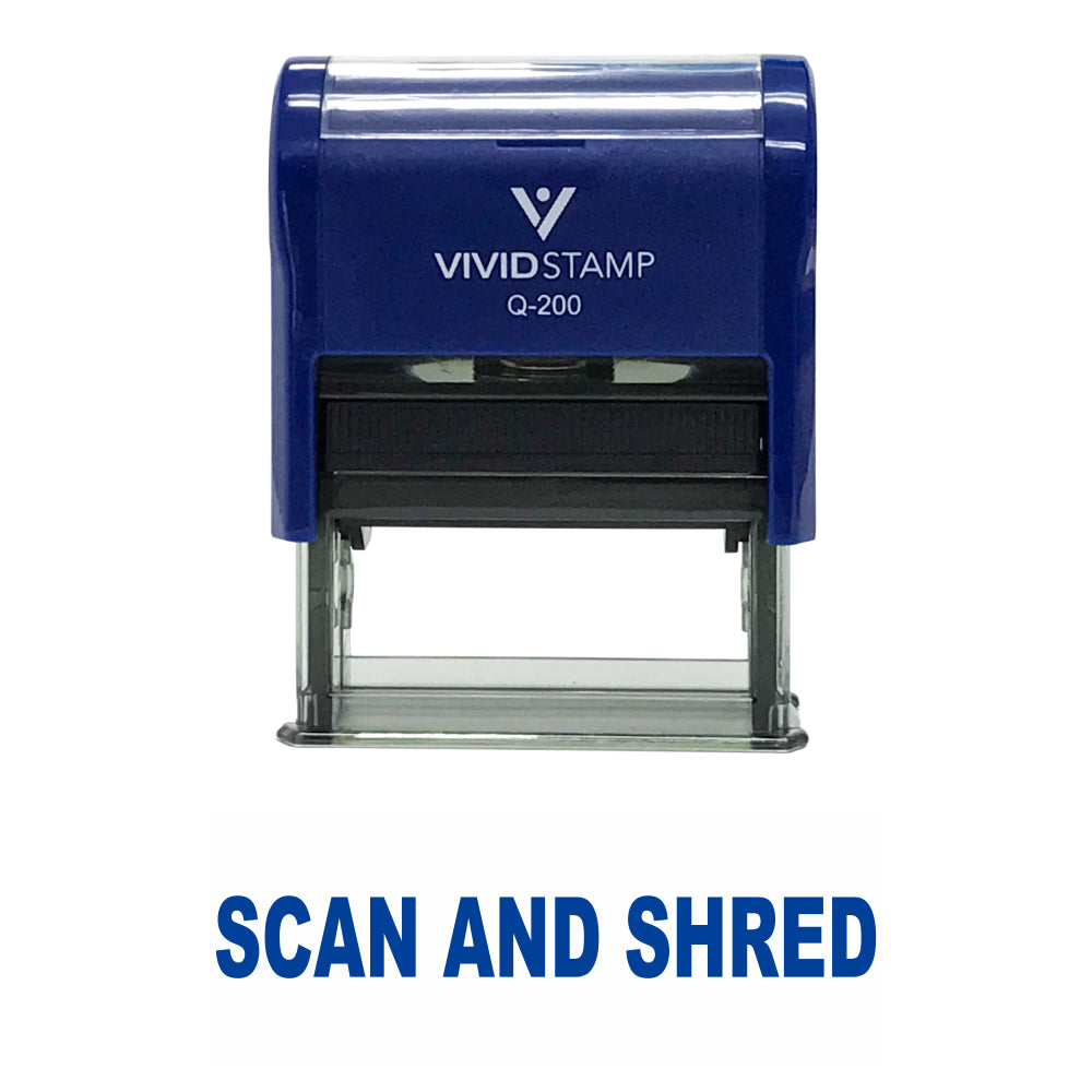Scan And Shred Self Inking Rubber Stamp
