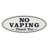 Oval NO VAPING Thank You Sign