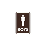 Portrait Round Boys Restroom Sign