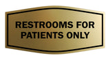 Signs ByLITA Fancy Restrooms For Patients Only Sign