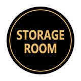 Black / Gold Signs ByLITA Circle Storage Room Sign