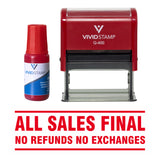 All Sales Final No Refunds Self Inking Rubber Stamp Combo With Refill