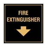 Signs ByLITA Square Fire extinguisher Sign with Adhesive Tape, Mounts On Any Surface, Weather Resistant, Indoor/Outdoor Use