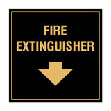 Signs ByLITA Square Fire extinguisher Sign with Adhesive Tape, Mounts On Any Surface, Weather Resistant, Indoor/Outdoor Use