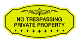 Victorian No Trespassing Private Property Sign