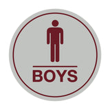 Signs ByLITA Circle Boys (male bathroom icon) Sign