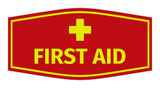 Signs ByLITA Fancy First Aid Sign with Adhesive Tape, Mounts On Any Surface, Weather Resistant, Indoor/Outdoor Use