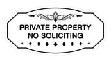 Victorian Private Property No Soliciting Sign