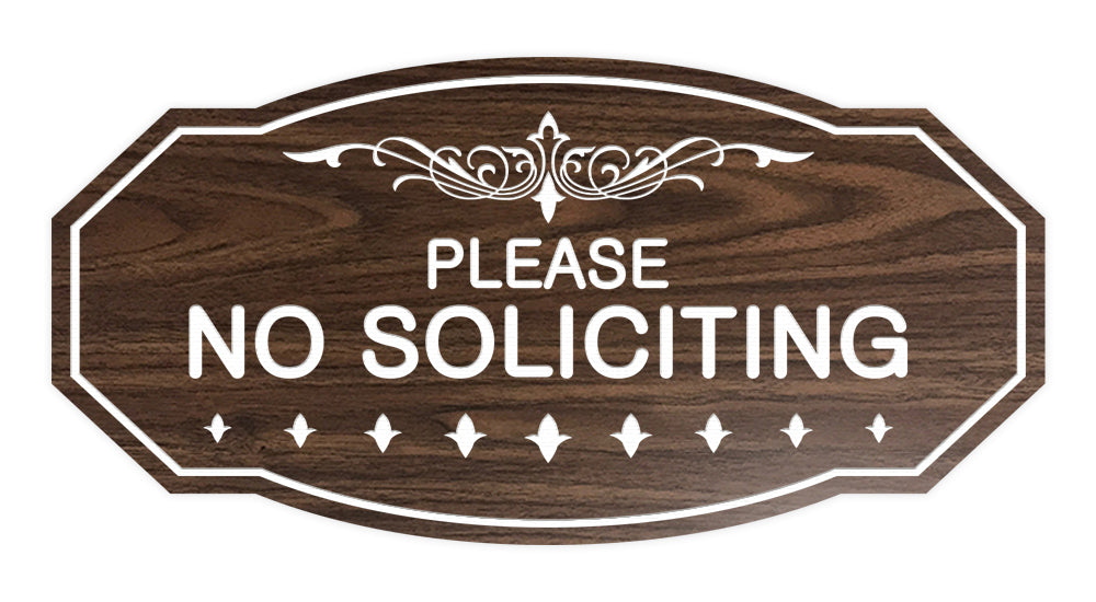 Victorian Please No Soliciting Sign