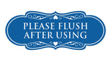 Designer Please Flush After Using Wall or Door Sign
