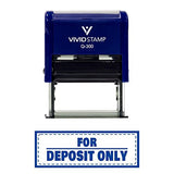 For Deposit Only W/Border Self-Inking Office Rubber Stamp