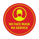 Circle No Face Mask No Service Sign
