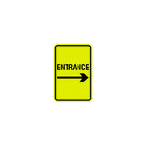 Portrait Round Entrance Right Arrow Sign