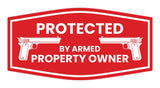 Fancy Protected By Armed Property Owner Wall or Door Sign
