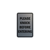 Portrait Round Please Knock Before Entering Sign